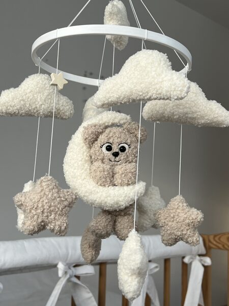 Purus meškutis su mėnuliu